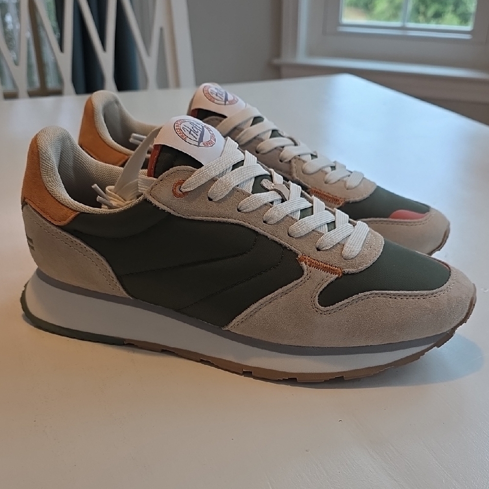 NWT Hoff Green and Tan Sneakers